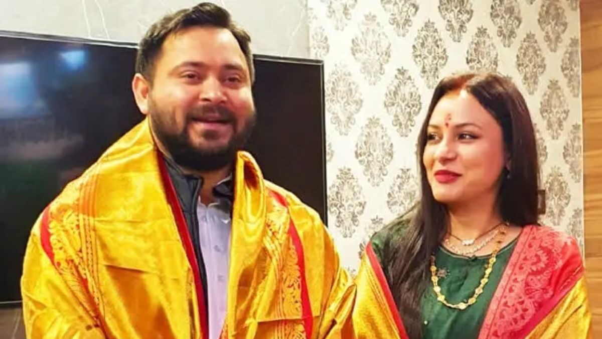 Tejasvi Yadav and wife Rajshree
